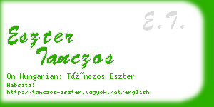 eszter tanczos business card